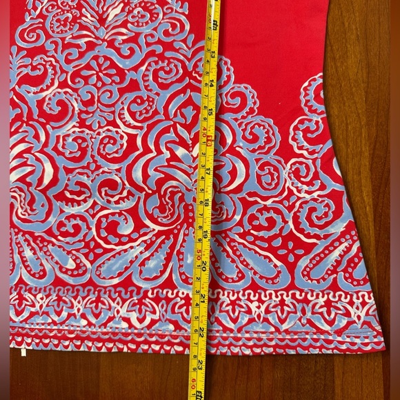 J. McLaughlin Catalina Cloth Blue Red Floral Damask Print Top Small 3/4 Sleeve - Picture 10 of 11